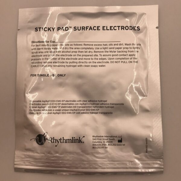 Rhythmlink DECUG15026 Disposable Sticky Pad Surface Electrodes Ground Pad 1.5m Green (39/Box)