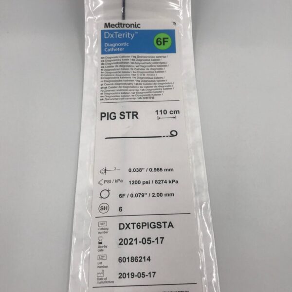 Medtronic DXT6PIGSTA DxTerity Diagnostic Catheter PIG STR 6F 110cm (X)