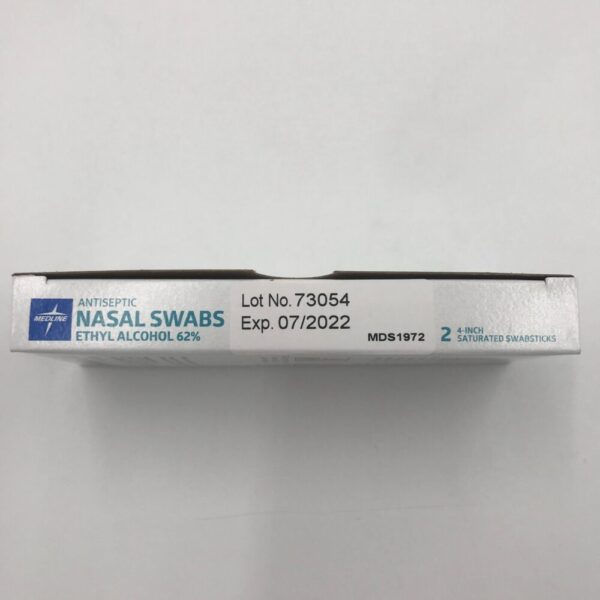 Medline 53329-032-78 Antiseptic Nasal Swabs Ethyl Alcohol 62% Presaturated 4" (2/Box)  (X)