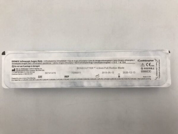 Smith&Nephew 7206011 BoneCutter 4.5mm Full Radius Blade (X)
