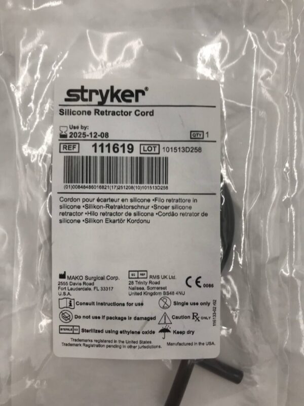 STRYKER 111619 Silicone Retractor Cord