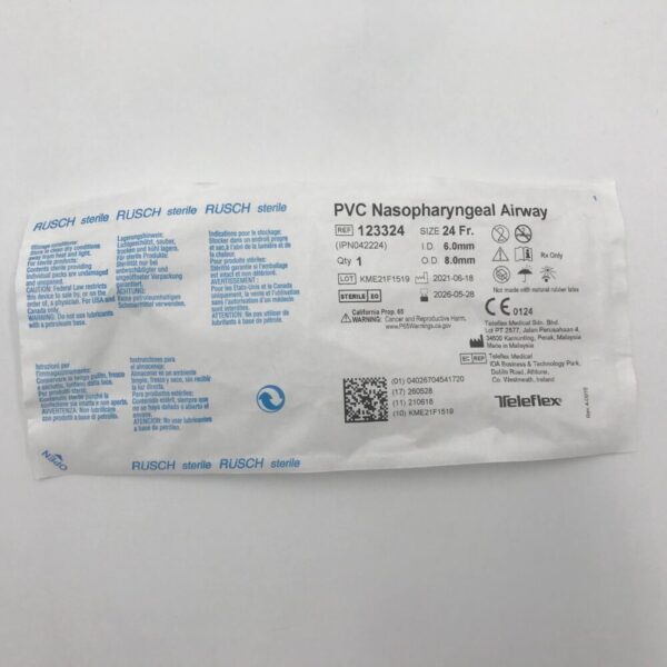 TELEFLEX 123324 Rusch PVC Nasopharyngeal Airway 24 Fr.