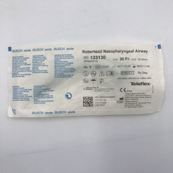 TELEFLEX 123130 Rusch Robertazzi Nasopharyngeal Airway 30 Fr.