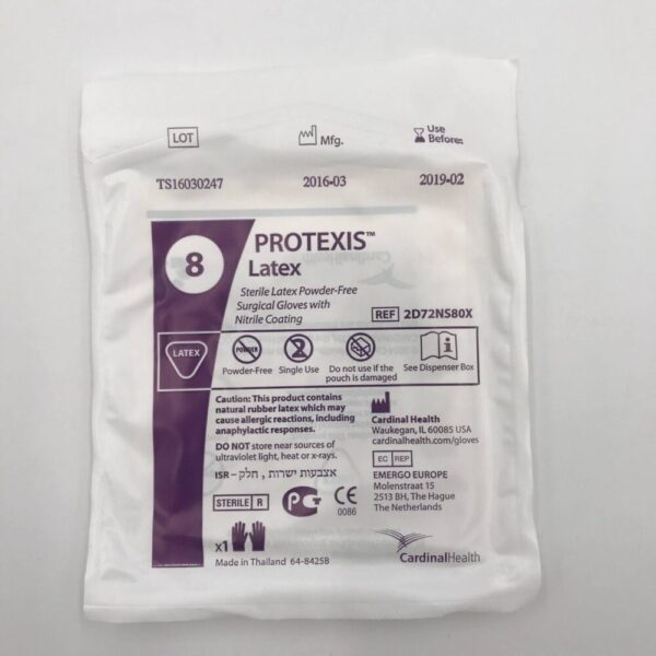 CARDINAL HEALTH 2D72NS80X Protexis Sterile Latex Surgical Gloves, Powder-Free with Nitrile Coating (Lot/10)(x)