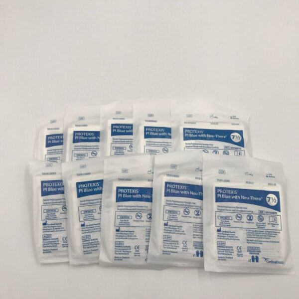 CARDINAL HEALTH 2D73EB75 Protexis PI Blue with Neu-Thera Gloves, size 7 1/2 (10/Lot) (x)