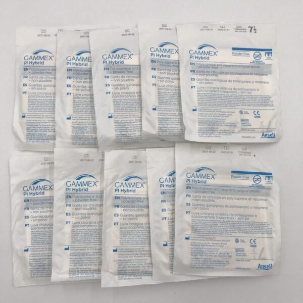 ANSELL 340063075 Gammex PI Hybrid Surgical Gloves, Glove Size 7.5 (10/Lot) (x)