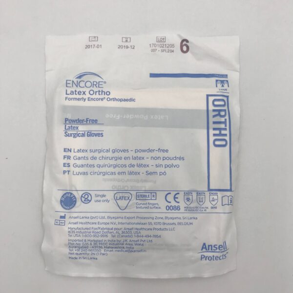 ANSELL 5788001 Encore Latex Ortho Surgical Gloves, Glove Size 6 (10/Lot) (x)