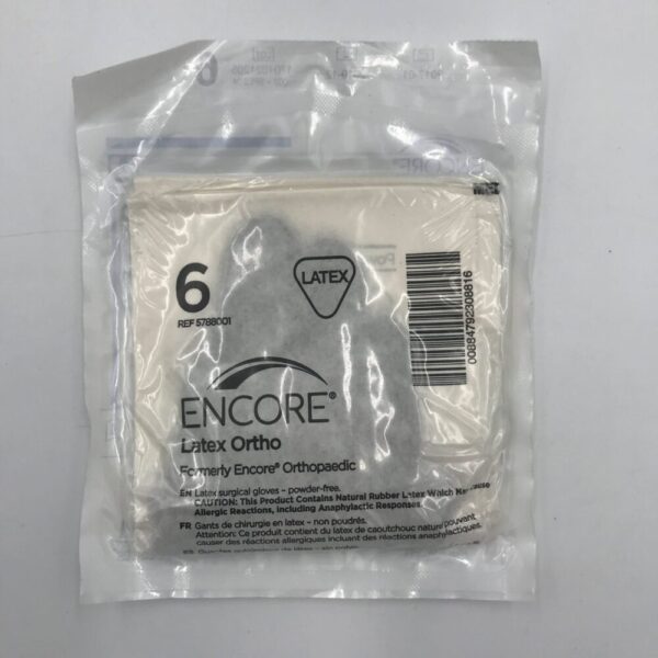 ANSELL 5788001 Encore Latex Ortho Surgical Gloves, Glove Size 6 (10/Lot) (x)