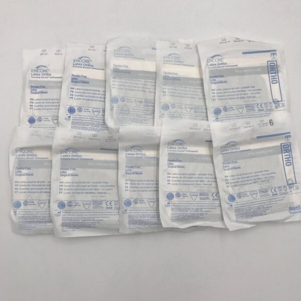 ANSELL 5788001 Encore Latex Ortho Surgical Gloves, Glove Size 6 (10/Lot) (x)