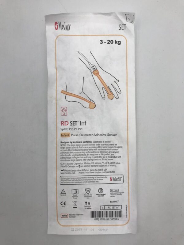 MASIMO 4002 Infant Pulse Oximeter Adhesive Sensor 3-20Kg (X)