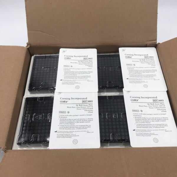 CORNING INC. 3603 Costar Assay Plate, 96 Well, w/ Black Lid and Clear Flat Bottom (48/Case)
