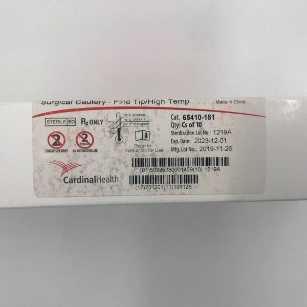 CARDINAL HEALTH 65410-181 Surgical Cautery - Fine Tip/High Temp (10/Box)