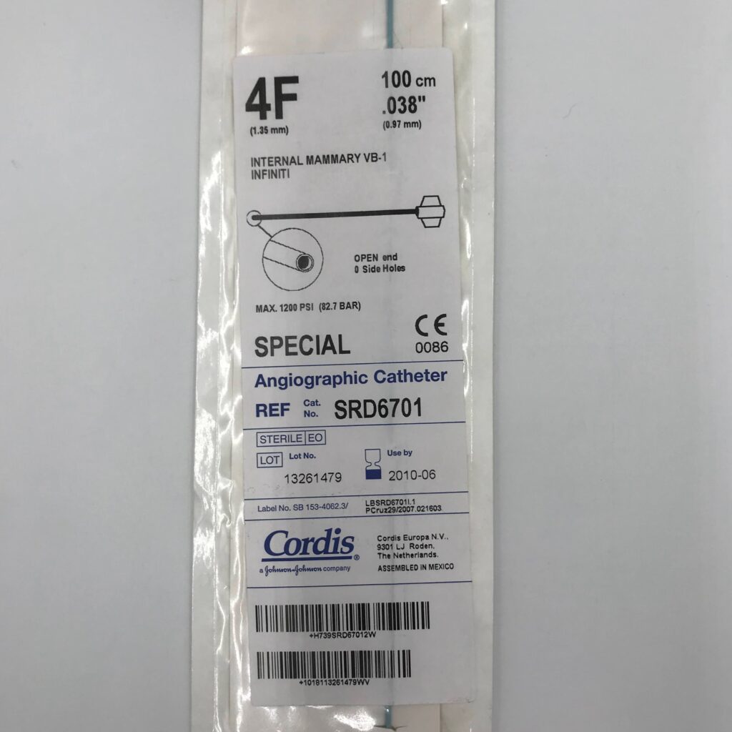 CORDIS SRD6701 SPECIAL Internal Mammary VB-1 Infiniti Angiographic