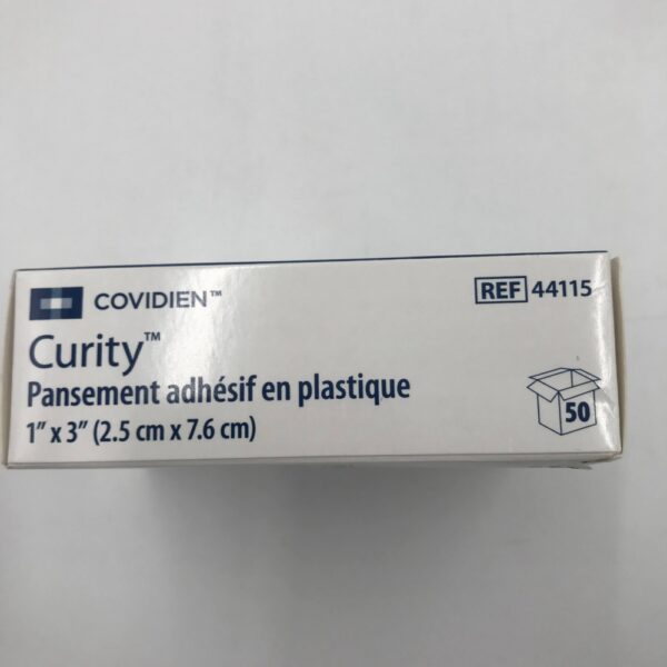 COVIDIEN 44115 Curity Plastic Adhesive Bandage 1" x 3" (50/Box) (X)