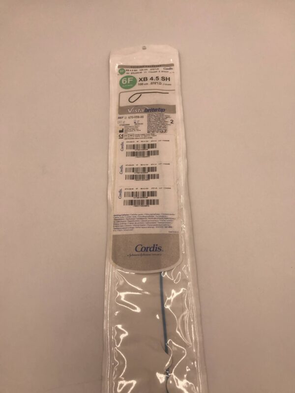 CORDIS 670-059-00 Vista BriteTip Guiding Catheter XB 4.5 SH 6F (X)