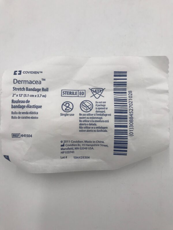 COVIDIEN 441504 Dermacea Stretch Bandage Roll 2"x2'