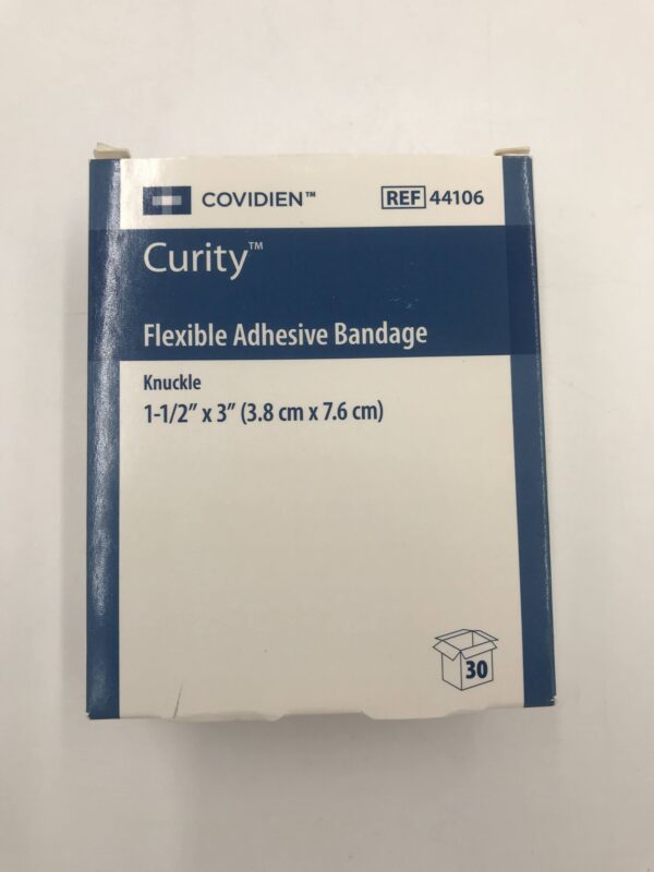 COVIDIEN 44106 Curity Flexible Adhesive Bandage Knuckle 1-1/2"x3" (30/Box)(X)