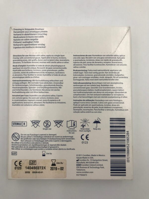 COVIDIEN 8886834100 Dermacea Dressing In Strippable Envelope 3"x8" (36/Box)(X)