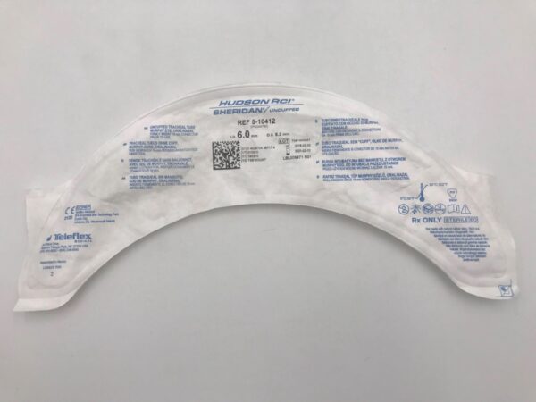 TELEFLEX 5-10412 Hudson RCI Sheridan/Uncuffed Tracheal Tube Murphy Eye, Oral/Nasal 6.0mm (X)