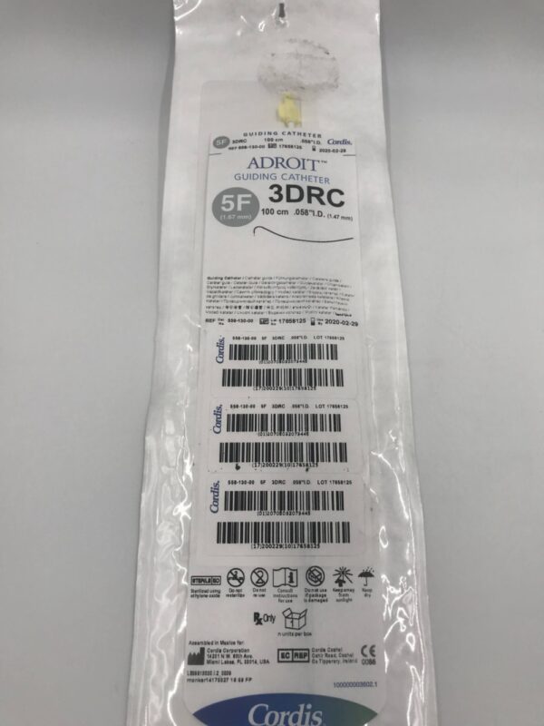 Cordis 558-130-00 ADROIT 3DRC Guiding Catheter 5F (X)