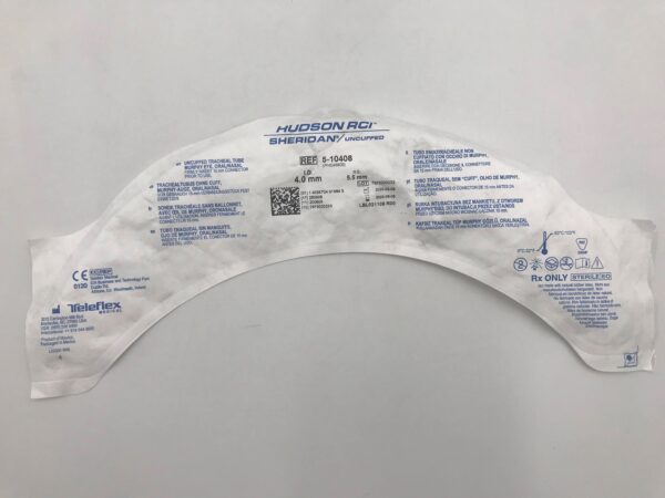 TELEFLEX 5-10408 Hudson RCI Sheridan/Uncuffed Tracheal Tube Murphy Eye, Oral/Nasal 4.0mm