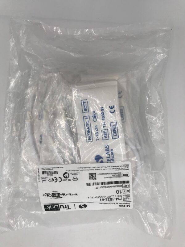 SpaceLab 714-1032-01 TruLink NIBP Soft Cuff Neonatal 4 (10/Pkg)