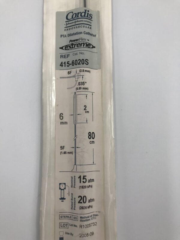 Cordis 415-6020S PowerFlex Extreme Endovascular PTA Dilatation Catheter 6F (X)