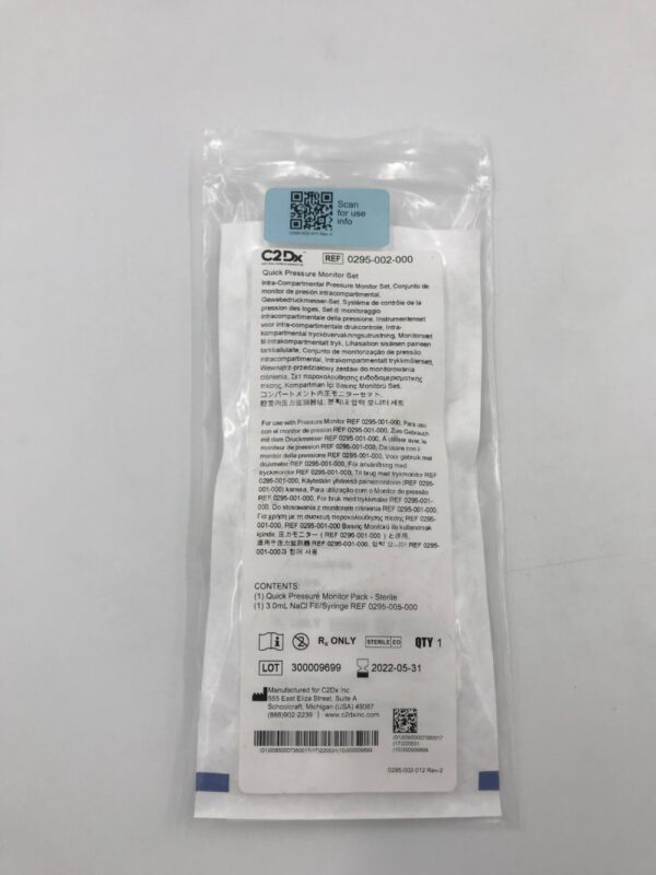 Critical Care 0295-002-000 C2Dx Quick Pressure Monitor Set (X)