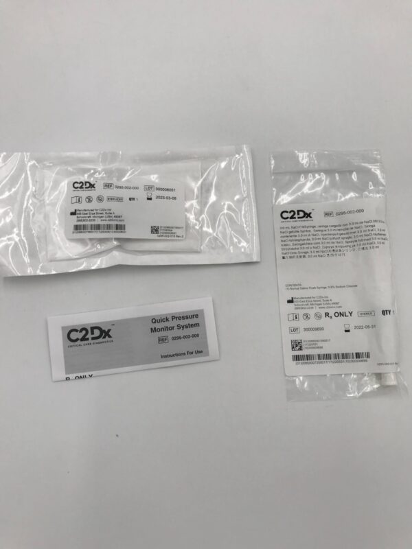 Critical Care 0295-002-000 C2Dx Quick Pressure Monitor Set (X)