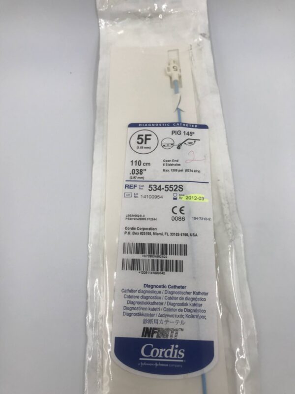 CORDIS 534-552S Infiniti Diagnostic Catheter PIG 145° 5F (X)