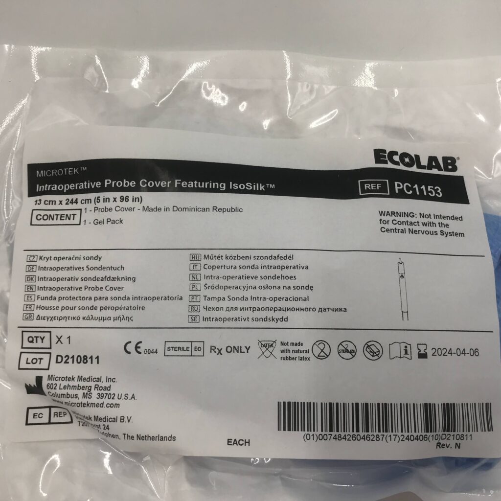 Microtek PC1153 Ecolab Intraoperative Probe Cover Featuring