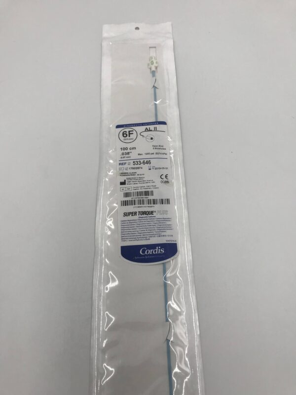 CORDIS 533-646 Super Torque Plus Diagnostic Catheter AL II 6F (X)