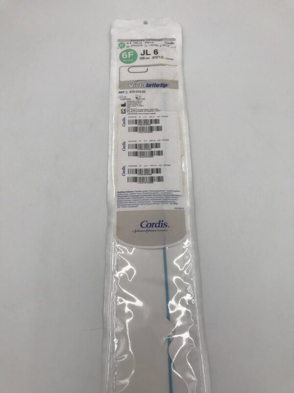 CORDIS 670-010-00 Vista Brite Tip Guiding Catheter JL6 6F (X)