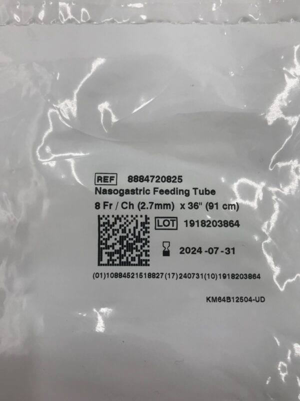 Covidien 8884720825 kangaroo Nasogastric Feeding Tube 8Fr/Ch (2.7mm) x 36" (91cm)