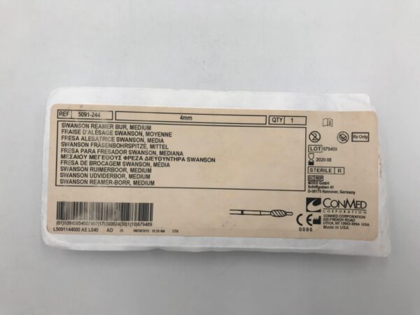 CONMED 5091-244 Swanson Reamer Bur, Medium 4mm (X)