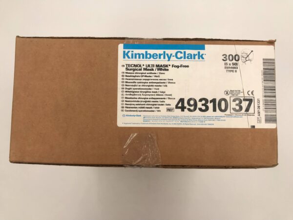 KIMBERLY-CLARK 49310 Tecnol Ulti Mask Fog-Free Surgical Mask/White (300/Case)