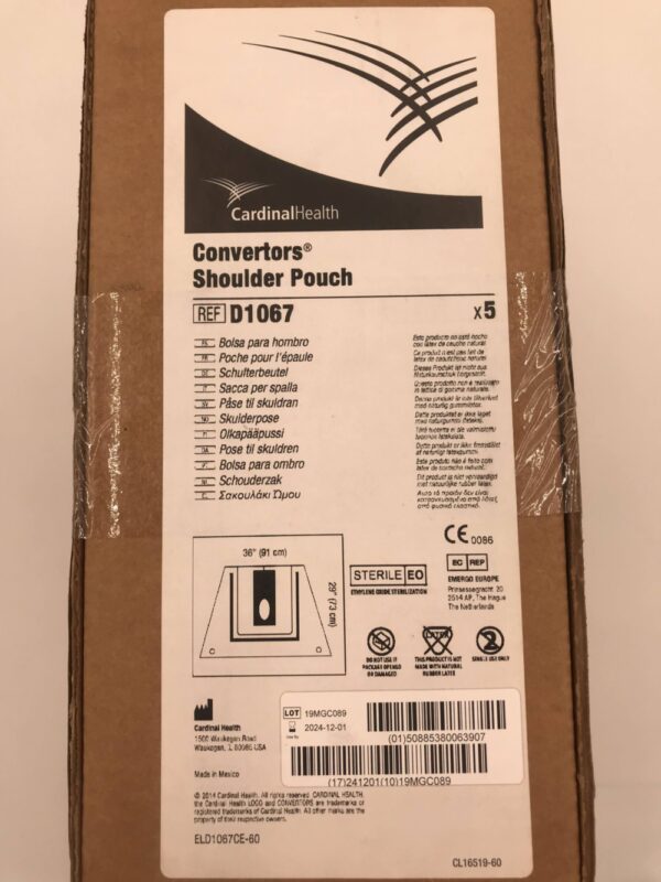 CARDINAL HEALTH D1067 Convertors Shoulder Pouch 36in x 29in (5/Case)