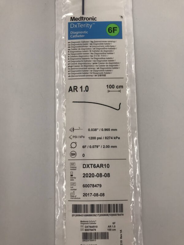 MEDTRONIC DXT6AR10 DxTerity Diagnostic Catheter AR1.0 6F (X)