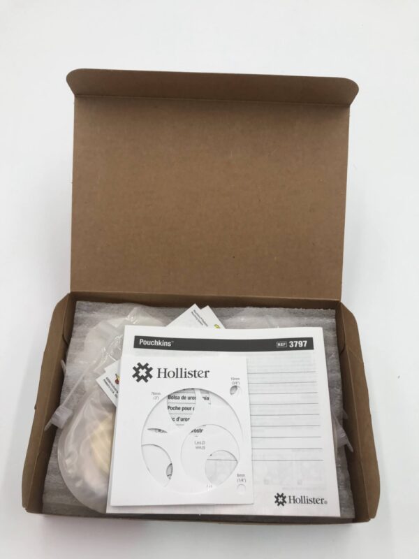 HOLLISTER 3797 Pouchkins SoftFlex 1-Piece Pediatric Urostomy Pouch 1 1/2" (10/Box)