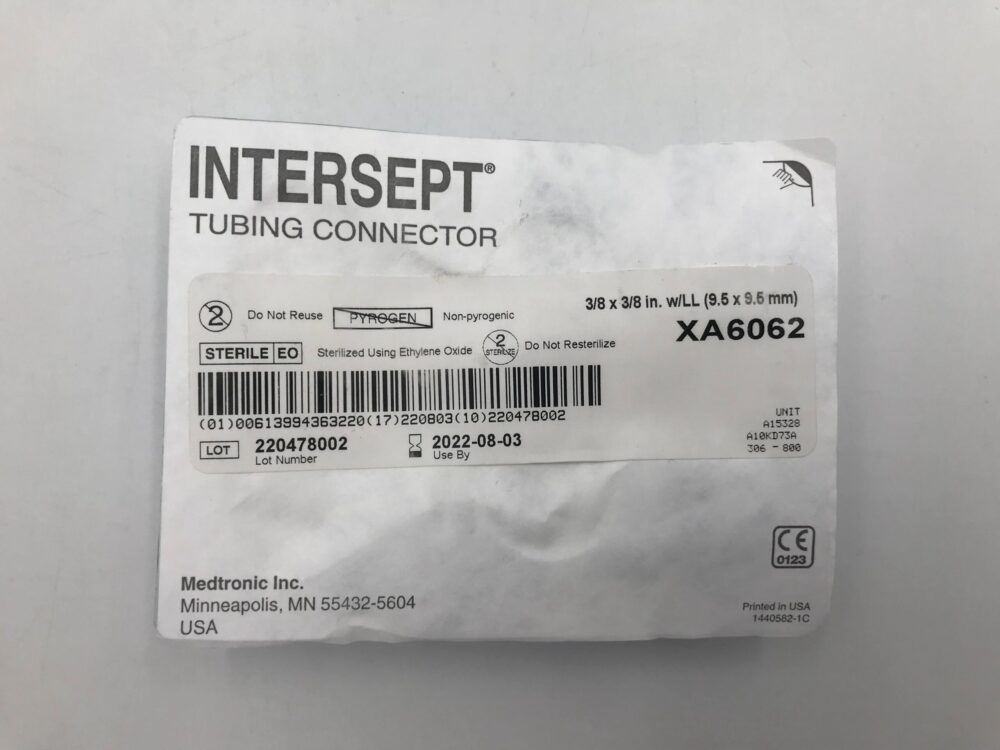 MEDTRONIC XA6062 Intersept Tubing Connector 3/8×3/8in (X) – GB TECH USA