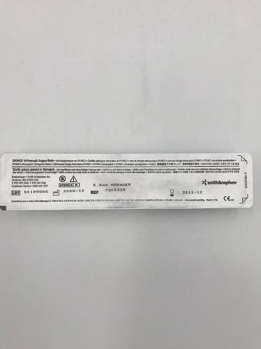 SMITH & NEPHEW 7205325 Dyonics Arthroscopic Surgery Blade Abrader 5.5mm (X)