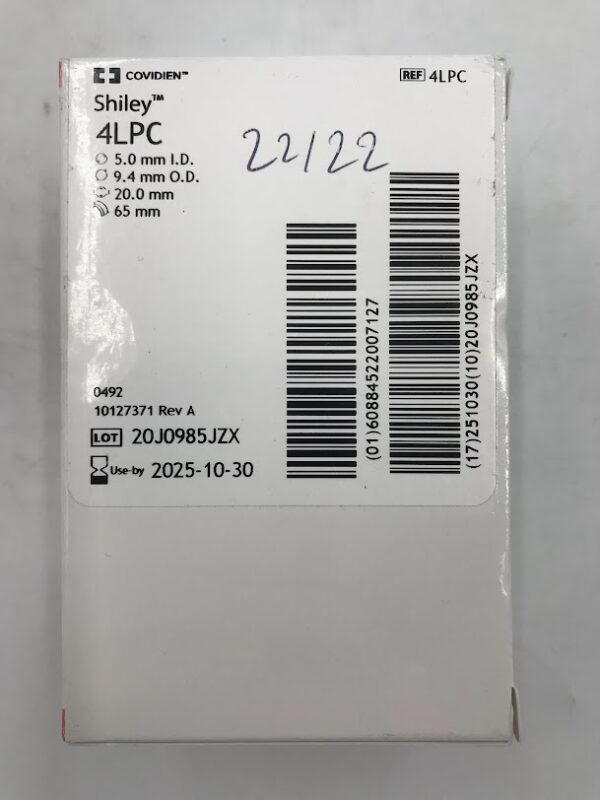 COVIDIEN 4LPC Shiley Tracheostomy Tube Cuffed w/Inner Cannula