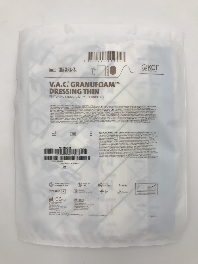 KCI M8275081 V.A.C. GranuFoam Dressing Thin (X)