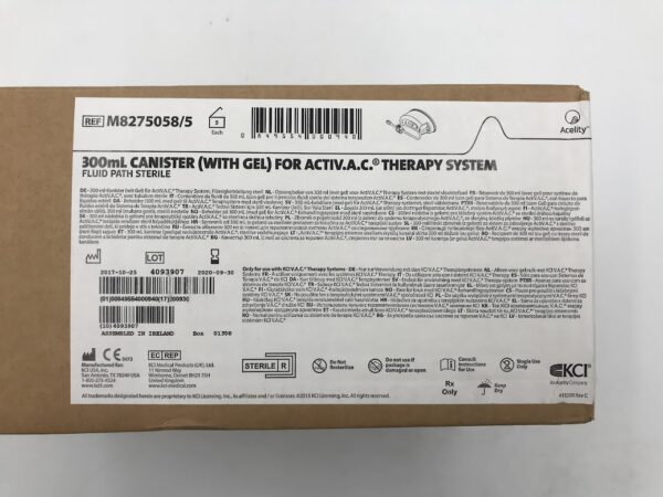 KCI M8275058/5 300mL Canister w/Gel (Box/5) (X)