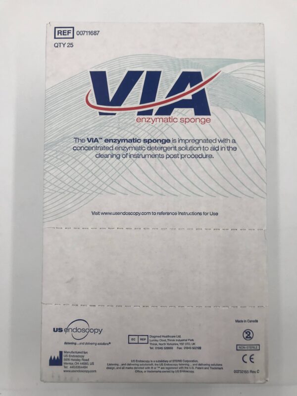 US ENDOSCOPY 00711687  VIA Enzymatic Sponge (25/Box)