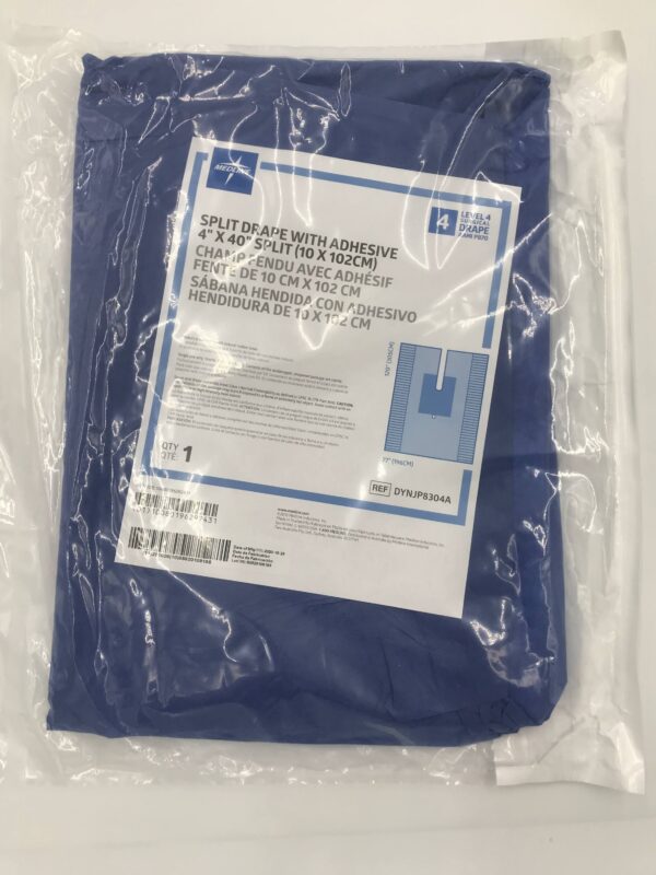 MEDLINE DYNJP8304A Split Surgical Drape w/Adhesive 120in x 77in, Split, Level 4