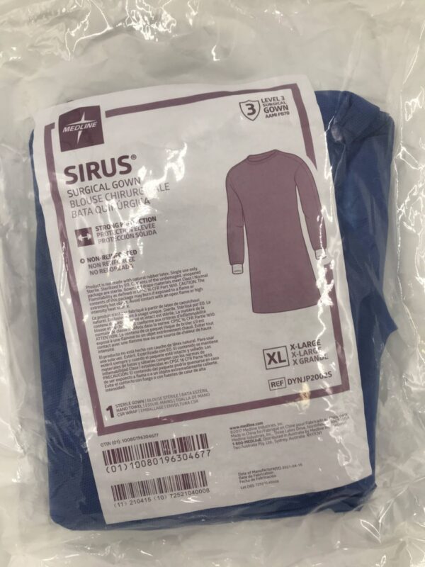 MEDLINE DYNJP2002S Sirus Surgical Gown Level 3, XL-Large