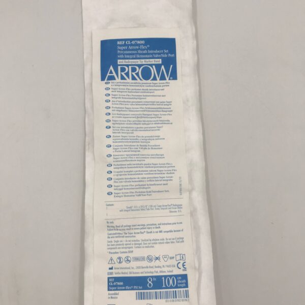 ARROW CL-07800 Super Arrow-Flex Percutaneous Sheath Introducer Set 8Fr x 100cm (X)