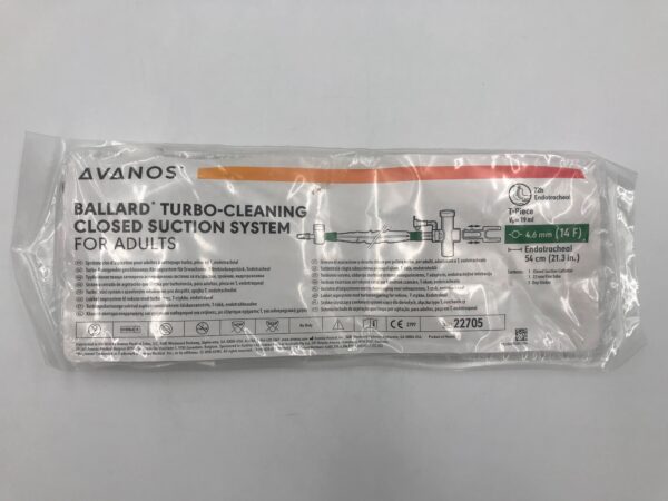 AVANOS 22705 Ballard Turbo-Cleaning Closed Suction System Adults 72H Endotracheal 14F
