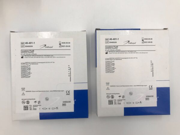 DEROYAL 46-401-1 Covaderm Plus Adhesive Dressing 4in x 4in (20/Case)